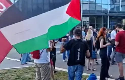 Протест подршке Палестини у Београду (ВИДЕО)