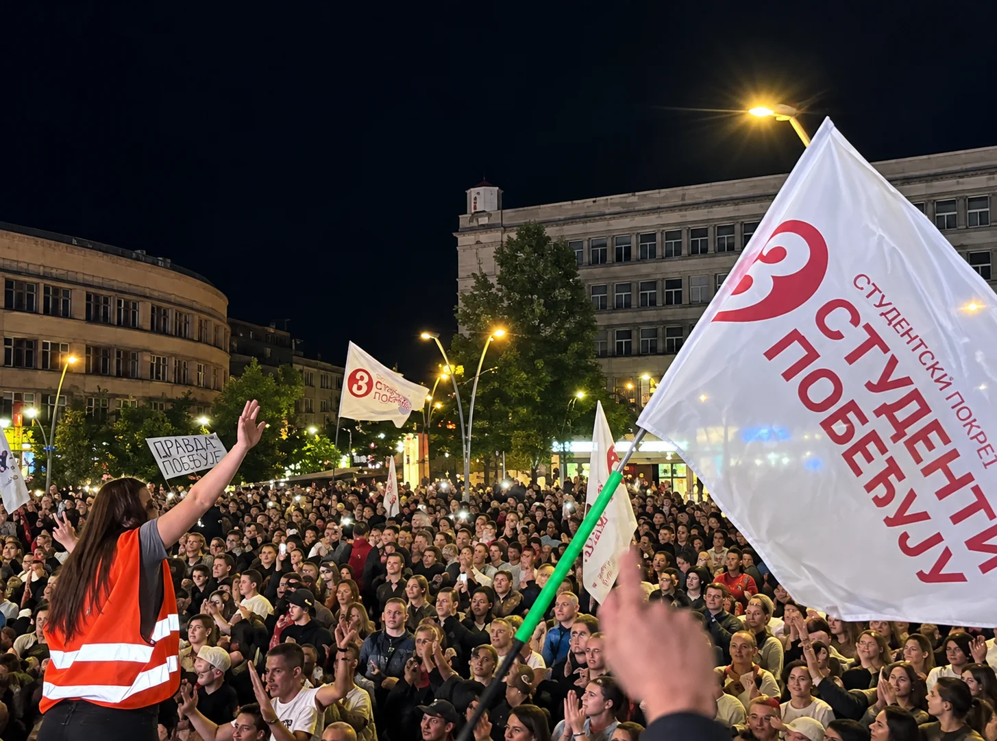 Hiljade ljudi na skupu Studentske liste u Čačku (VIDEO)