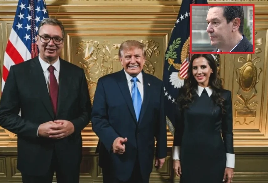 ОВО ЈЕ БЕДНО ЧАК И ЗА ВУЧИЋА: Сликао се са трампом од картона, па покушао да убеди Србију да је то прави Трамп - Шаровић га раскринкао (ФОТО/ВИДЕО)