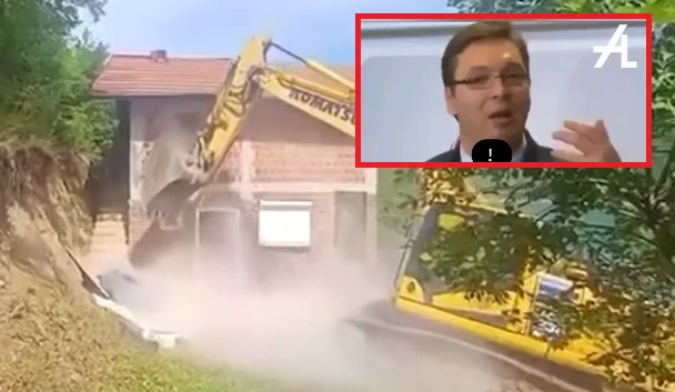 Сећате се да је Вучић викао - "Сутра ме смените, али не дам Газиводе"? Сад се тамо руше српске куће, а од њега ни трага ни гласа